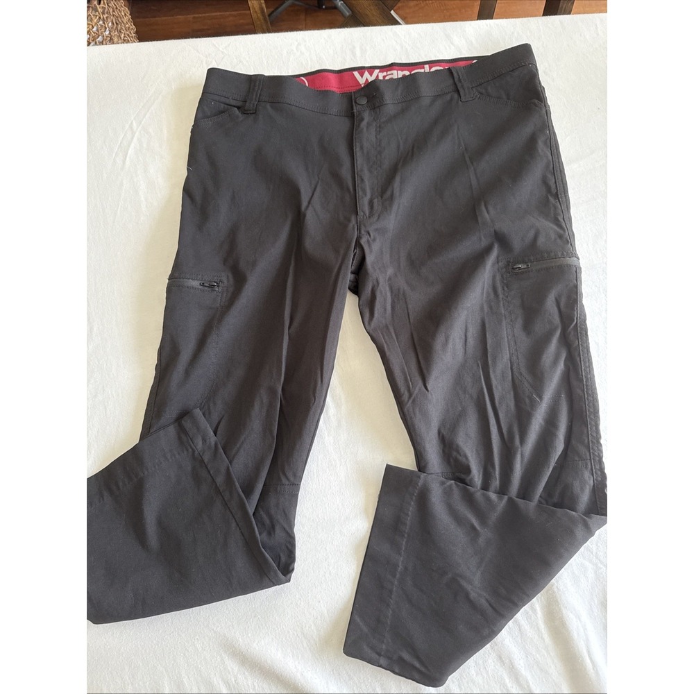 Wrangler Men's Cargo Pants 40x30 Black Relaxed Fit Outdoor 10NW788NB